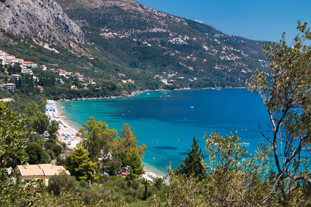 view of barbati bay, cofu beaches